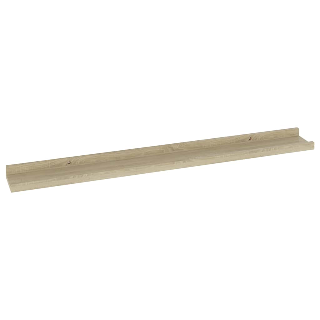 Mensole da parete 2 pz in rovere Sonoma 80x9x3 cm | homemem39