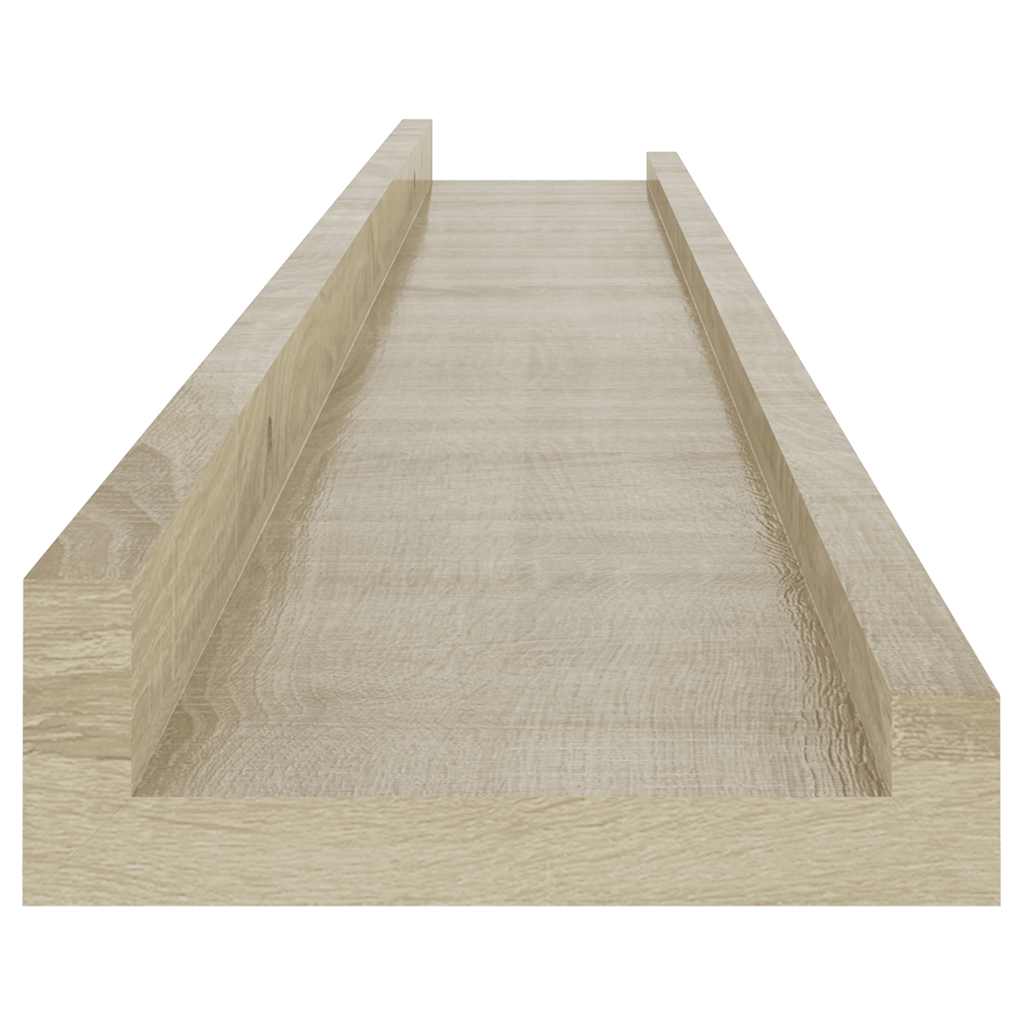 Mensole da parete 2 pz in rovere Sonoma 80x9x3 cm | homemem39