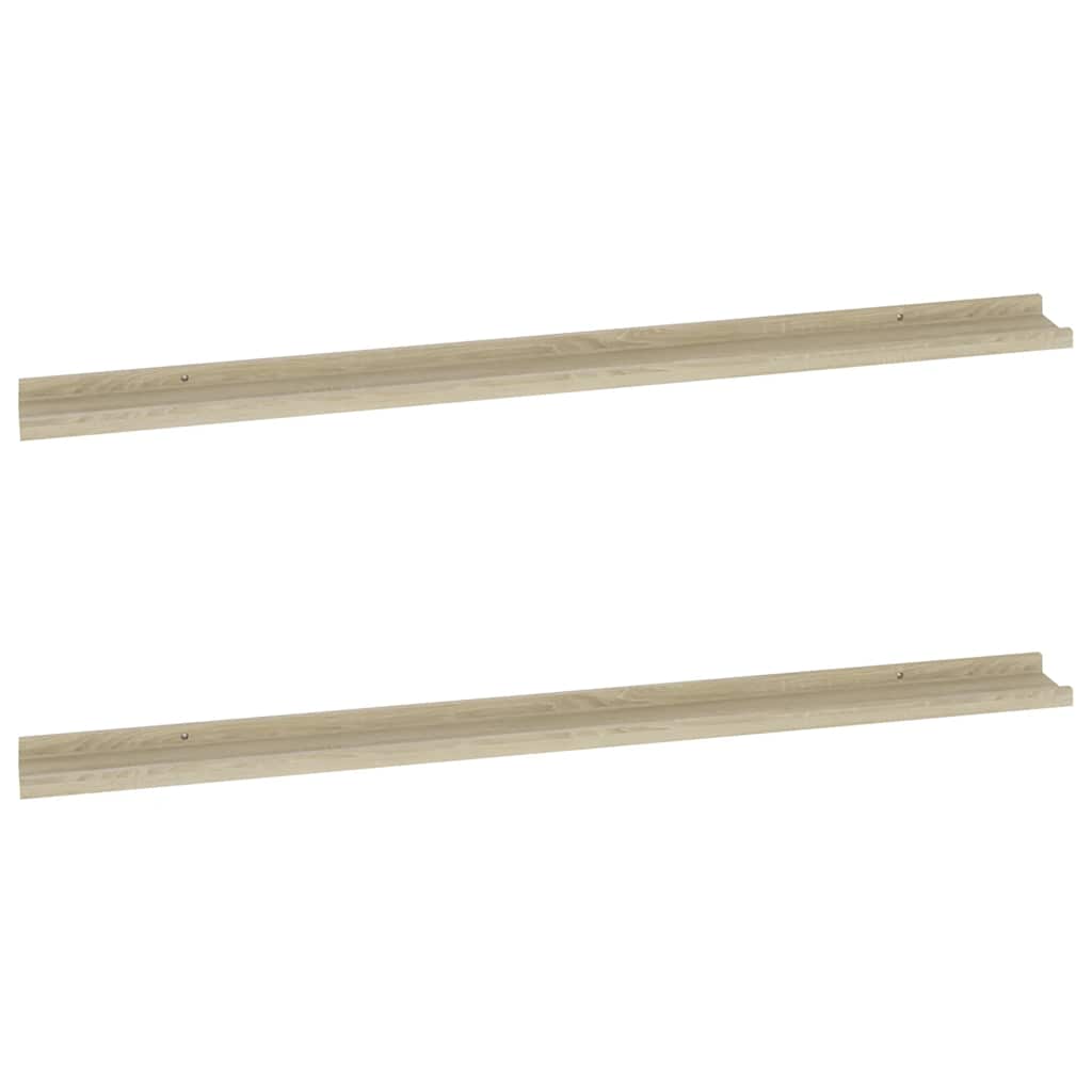 Mensole da Parete 2 pz Rovere Sonoma 115x9x3 cm | homemem39