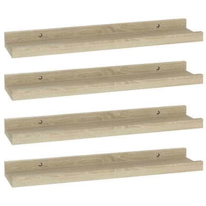 Mensole da Parete 4 pz Rovere Sonoma 40x9x3 cm | homemem39
