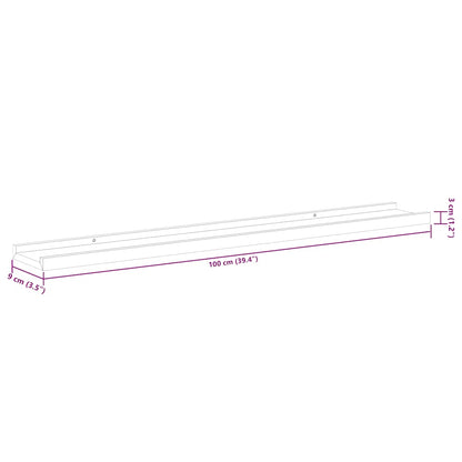Mensole da Parete 4 pz Rovere Sonoma 100x9x3 cm | homemem39