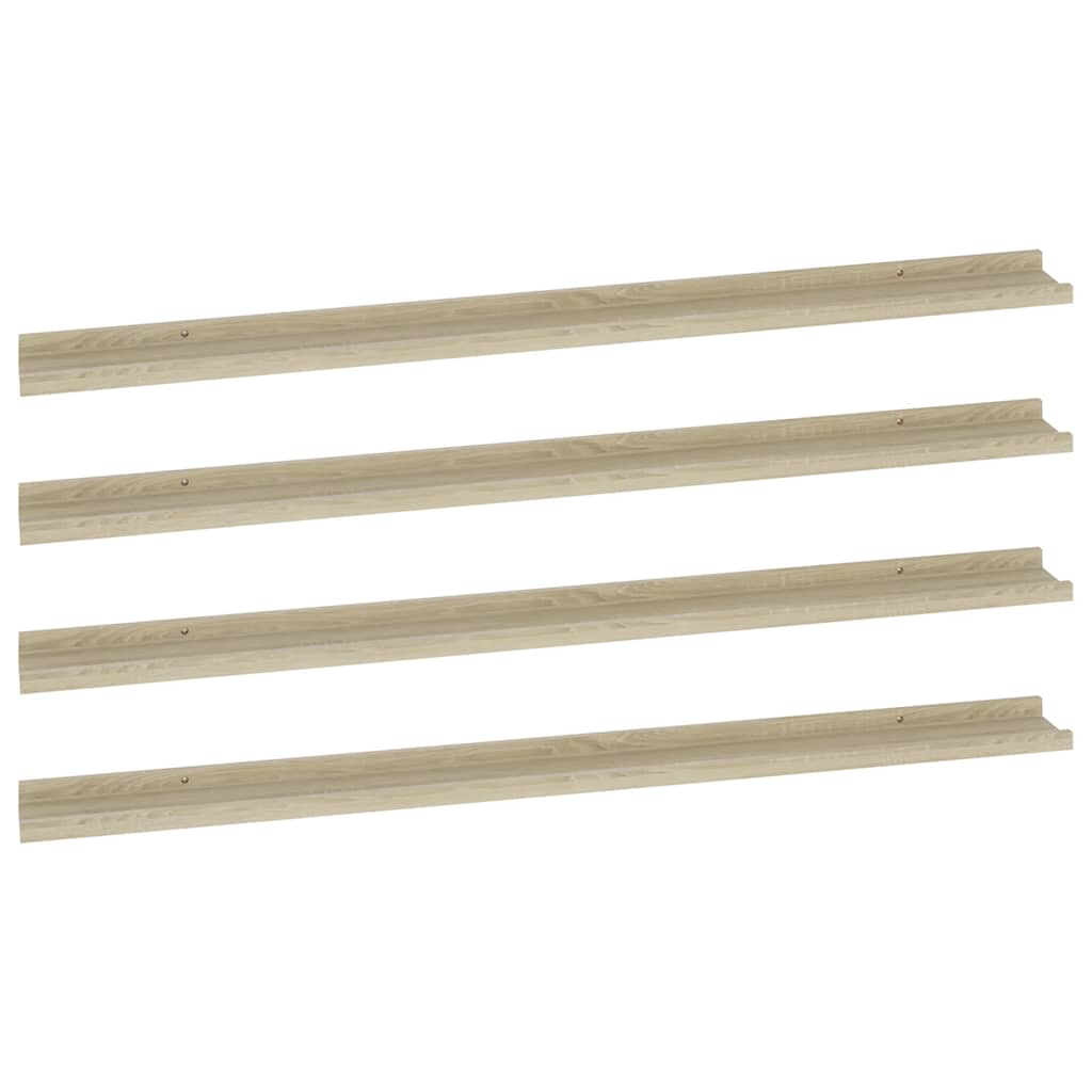 Mensole da Parete 4 pz Rovere Sonoma 115x9x3 cm | homemem39