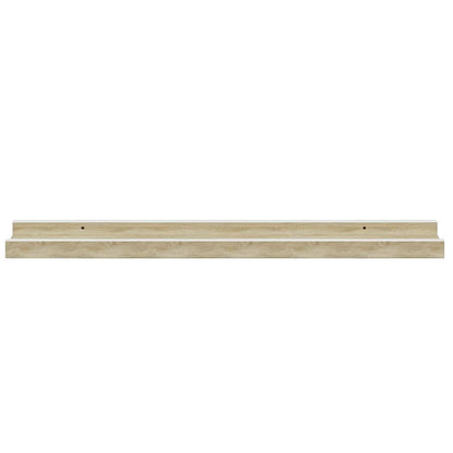Mensole da Parete 2 pz Bianco e Rovere Sonoma 60x9x3 cm | homemem39