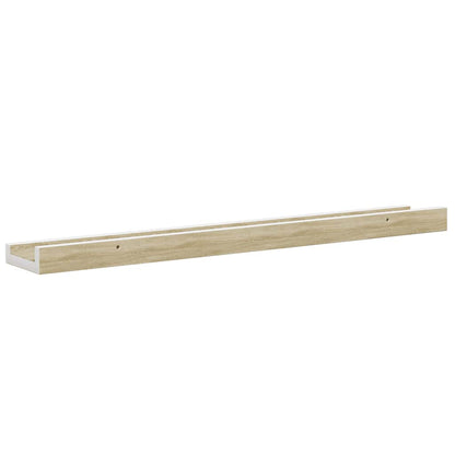Mensole da Parete 2 pz Bianco e Rovere Sonoma 60x9x3 cm | homemem39