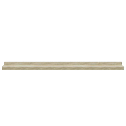 Mensole da Parete 2 pz Bianco e Rovere Sonoma 80x9x3 cm | homemem39