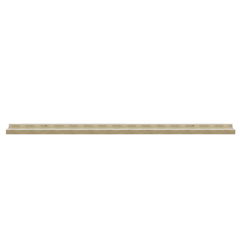 Mensole da Parete 2 pz Bianco e Rovere Sonoma 100x9x3 cm | homemem39
