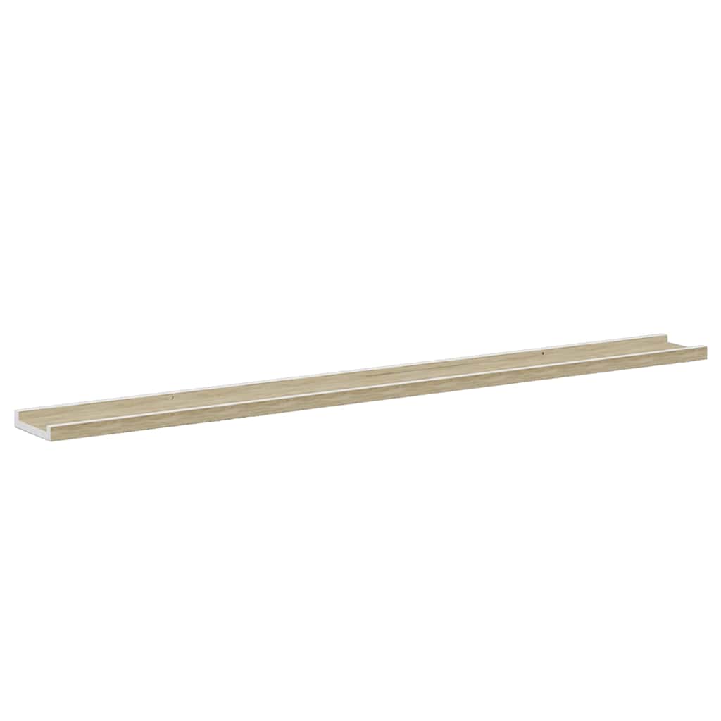 Mensole da Parete 2 pz Bianco e Rovere Sonoma 115x9x3 cm | homemem39