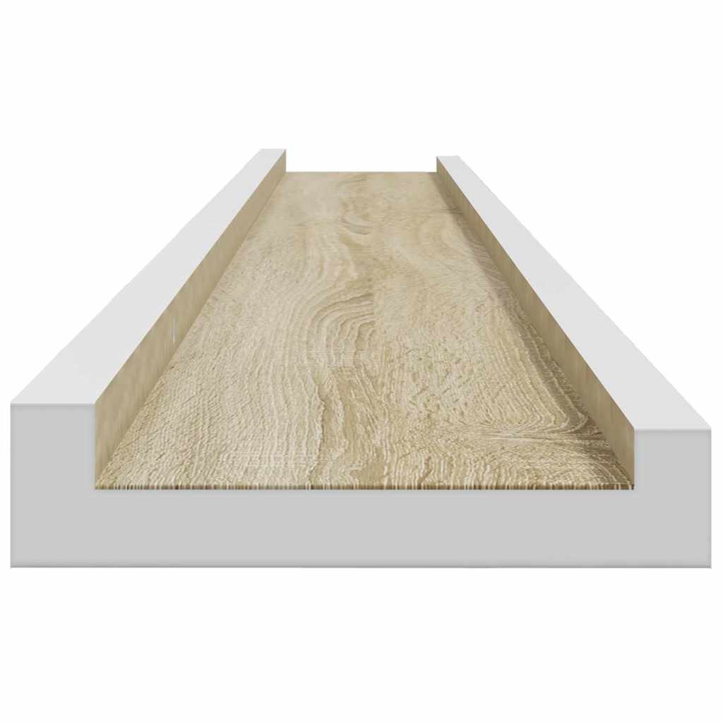 Mensole da Parete 2 pz Bianco e Rovere Sonoma 115x9x3 cm | homemem39