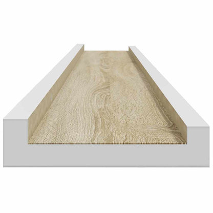 Mensole da Parete 2 pz Bianco e Rovere Sonoma 115x9x3 cm | homemem39