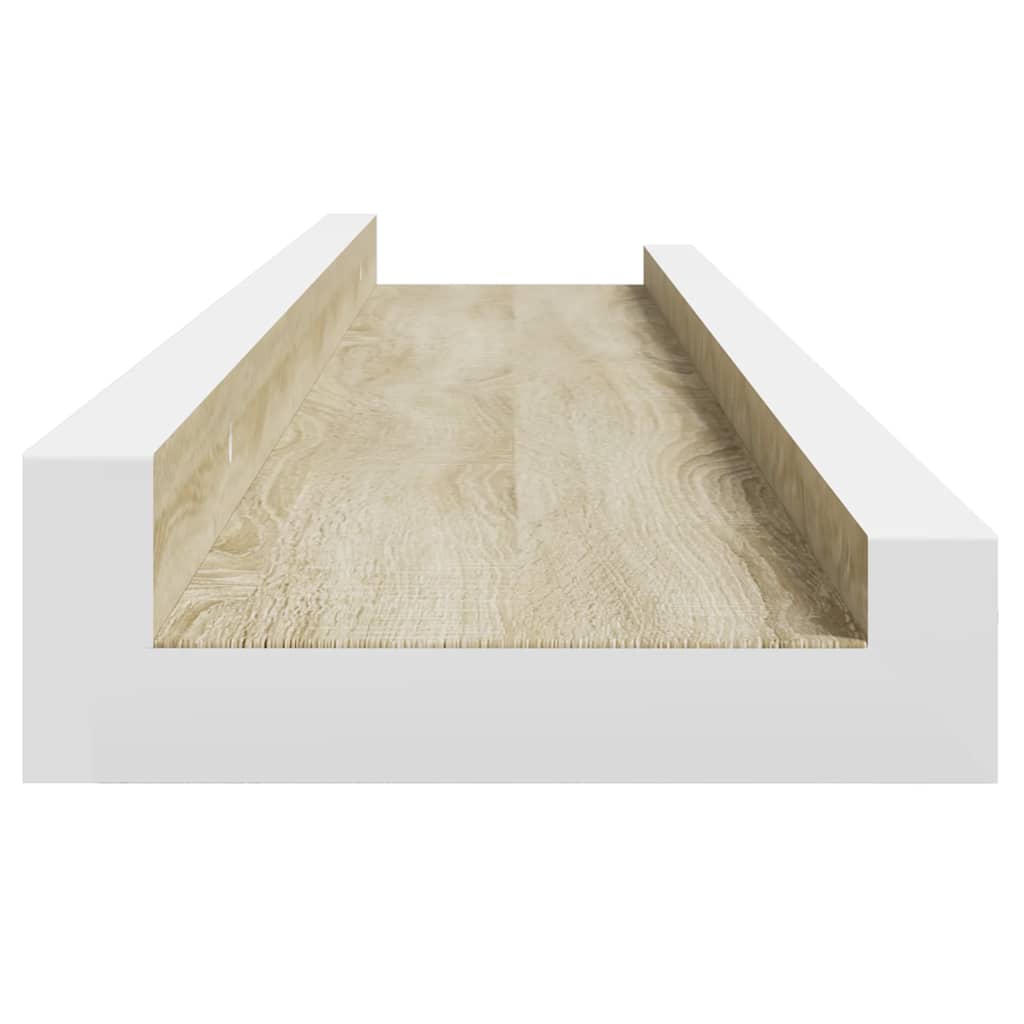 Mensole da Parete 4 pz Bianco e Rovere Sonoma 60x9x3 cm | homemem39