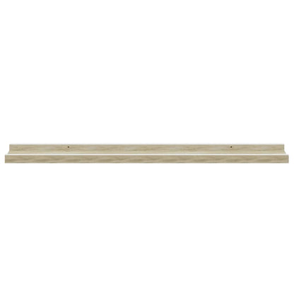 Mensole da Parete 4 pz Bianco e Rovere Sonoma 80x9x3 cm