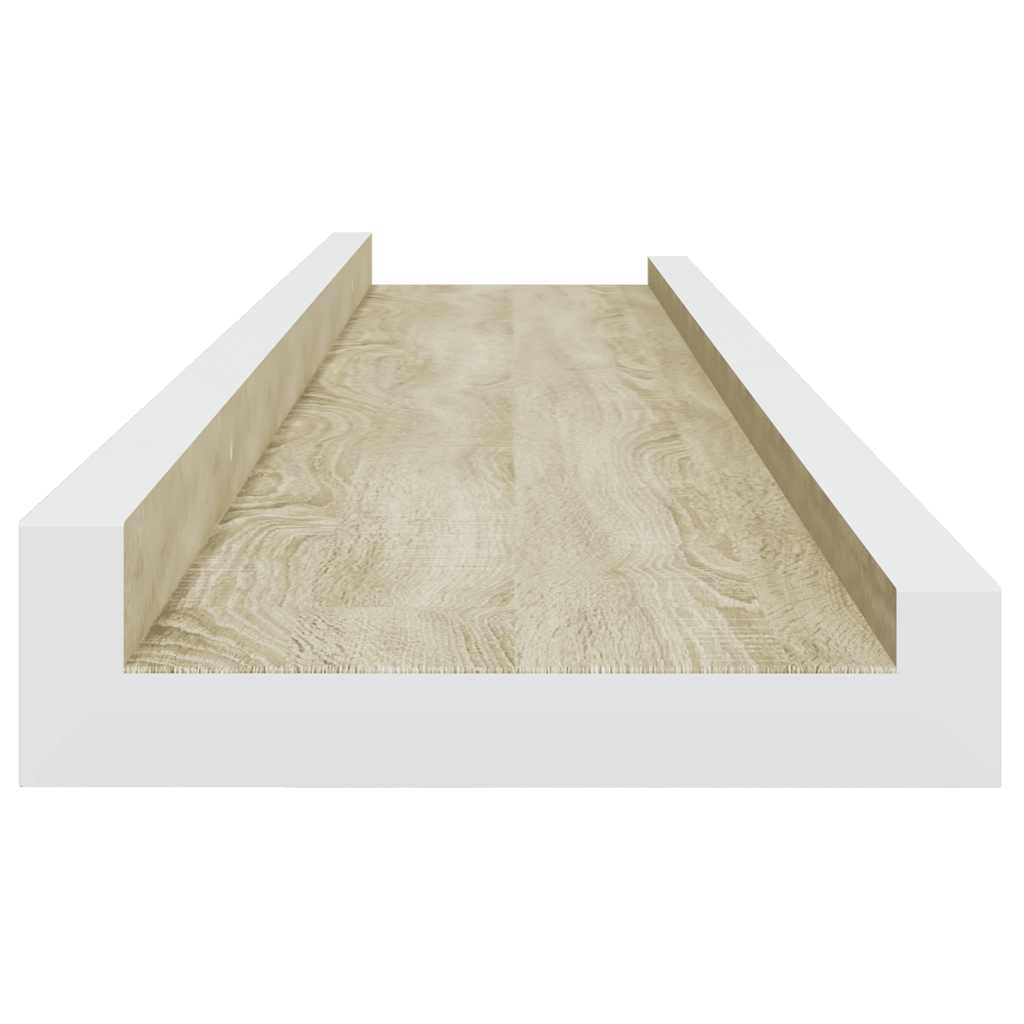 Mensole da Parete 4 pz Bianco e Rovere Sonoma 80x9x3 cm | homemem39