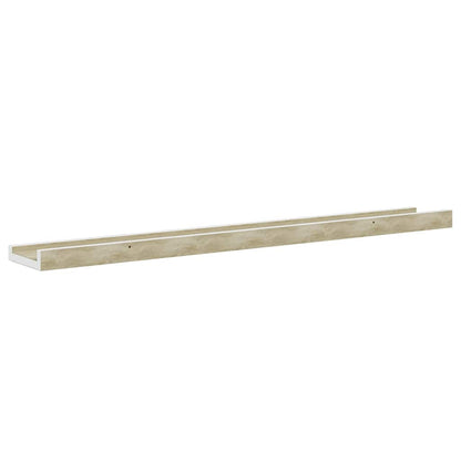 Mensole da Parete 4 pz Bianco e Rovere Sonoma 80x9x3 cm | homemem39