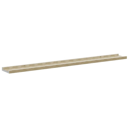 Mensole da Parete 4 pz Bianco e Rovere Sonoma 100x9x3 cm | homemem39