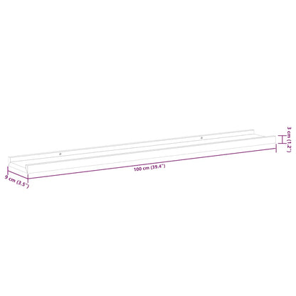 Mensole da Parete 4 pz Bianco e Rovere Sonoma 100x9x3 cm | homemem39