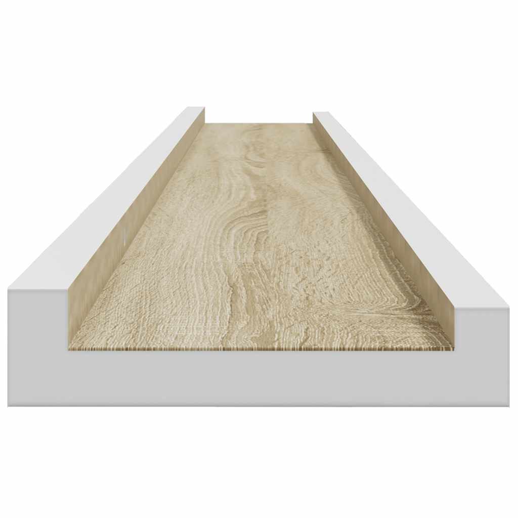 Mensole da Parete 4 pz Bianco e Rovere Sonoma 115x9x3 cm | homemem39