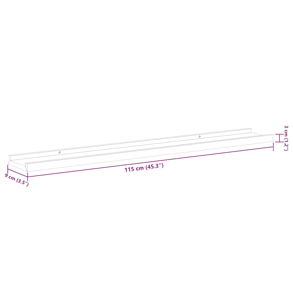 Mensole da Parete 4 pz Bianco e Rovere Sonoma 115x9x3 cm - homemem39