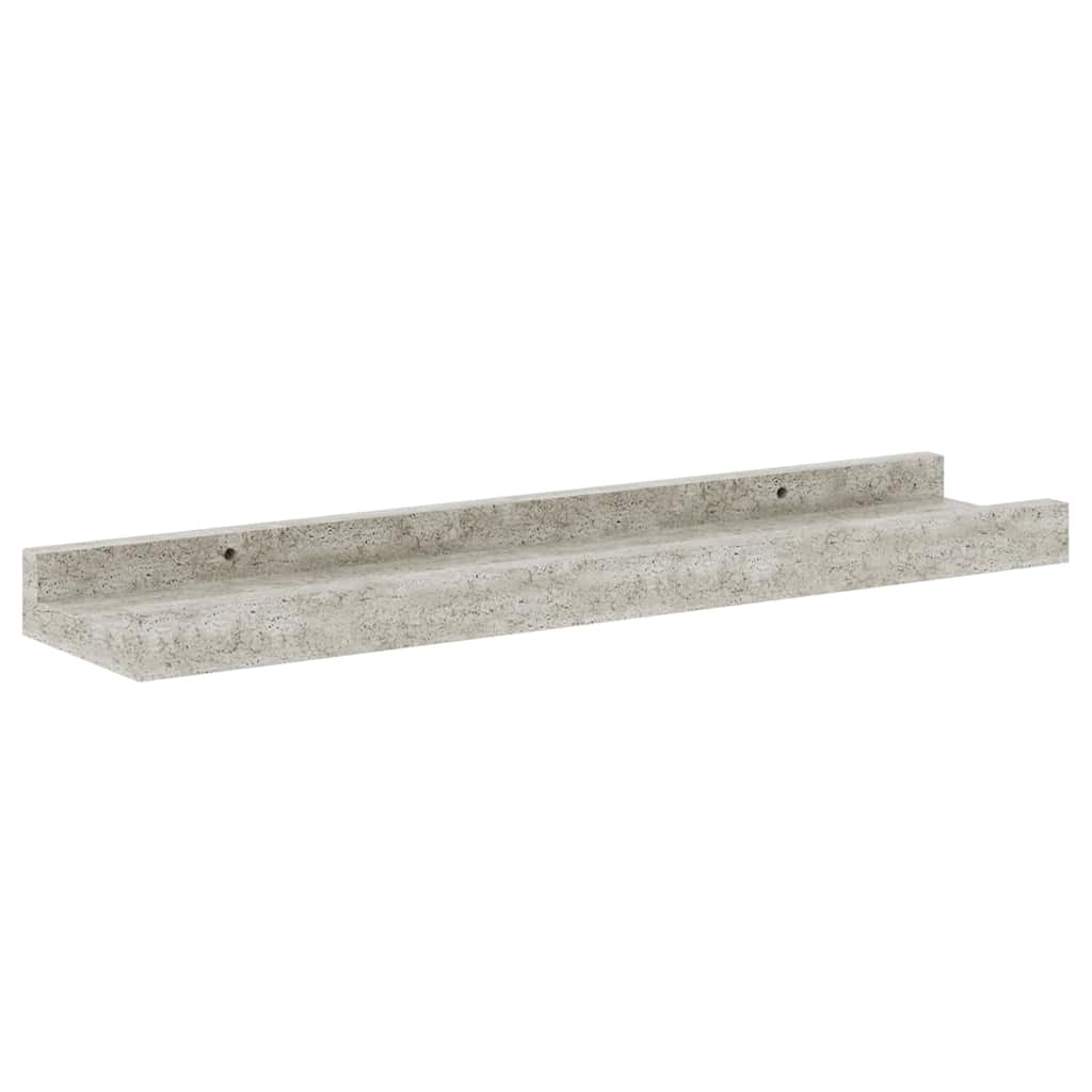 Mensole da Parete 2 pz Grigio Cemento 40x9x3 cm | homemem39