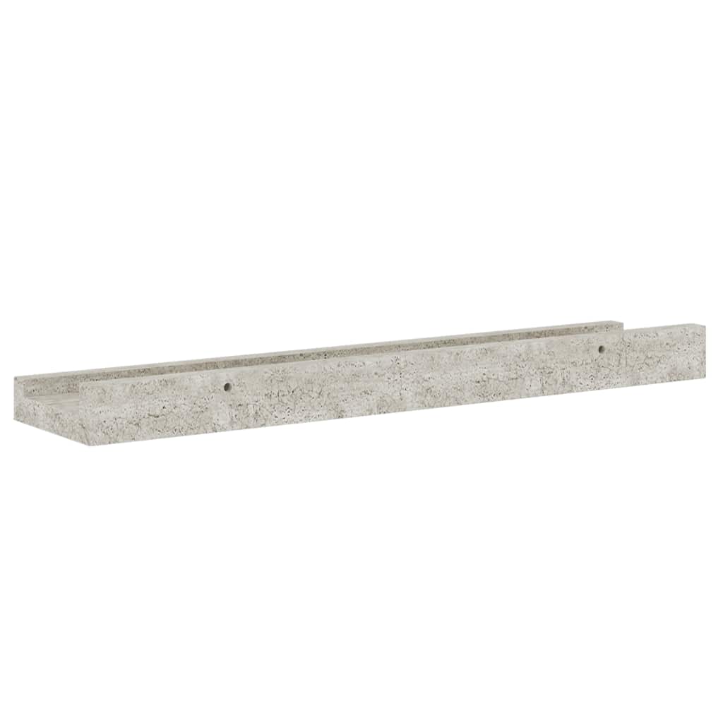 Mensole da Parete 2 pz Grigio Cemento 40x9x3 cm | homemem39