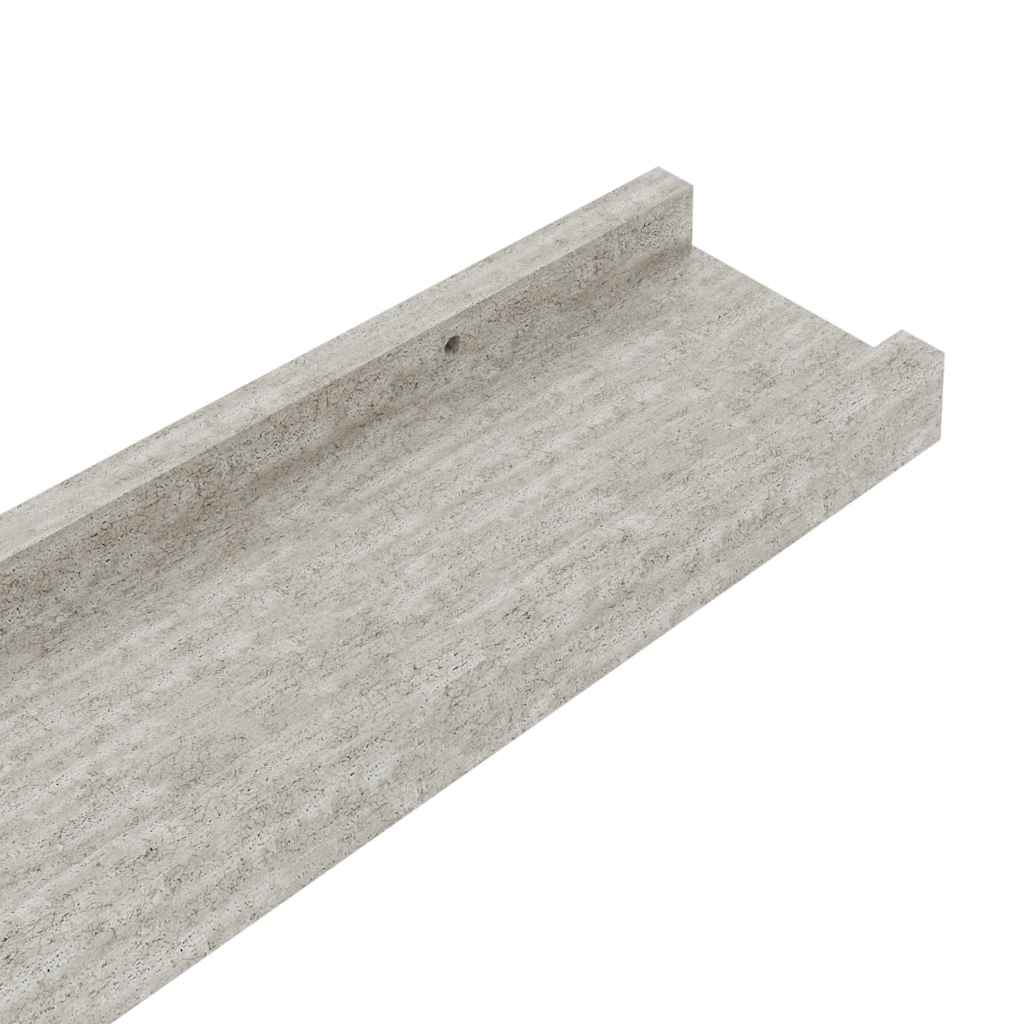 Mensole da Parete 2 pz Grigio Cemento 40x9x3 cm | homemem39