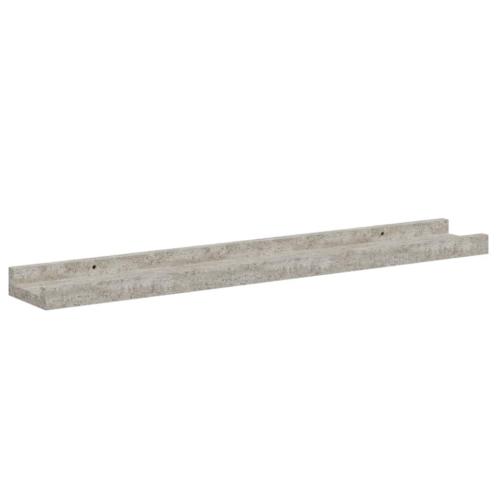 Mensole da Parete 2 pz Grigio Cemento 60x9x3 cm | homemem39