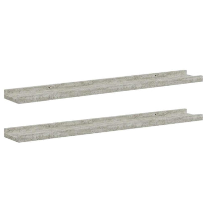 Mensole da Parete 2 pz Grigio Cemento 80x9x3 cm | homemem39