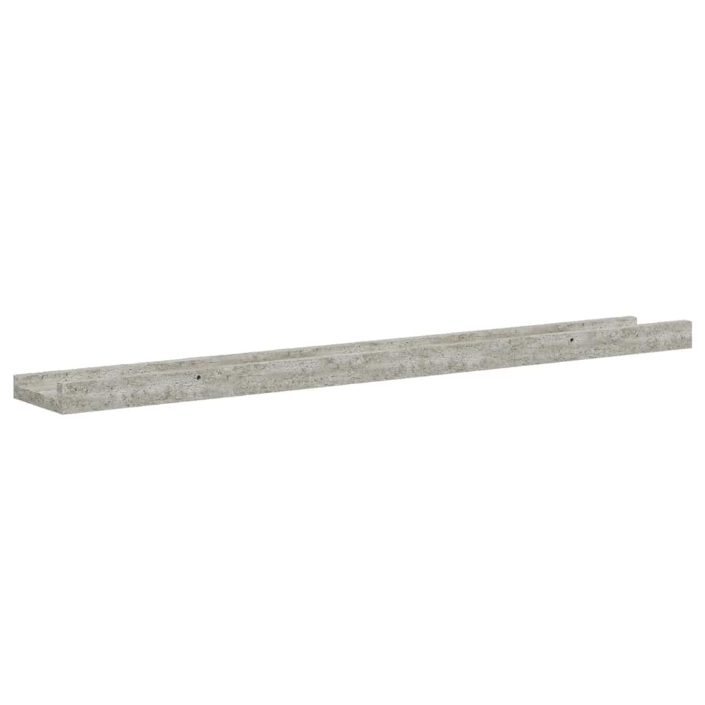 Mensole da Parete 2 pz Grigio Cemento 80x9x3 cm | homemem39
