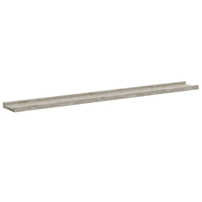 Mensole da Parete 2 pz Grigio Cemento 100x9x3 cm | homemem39