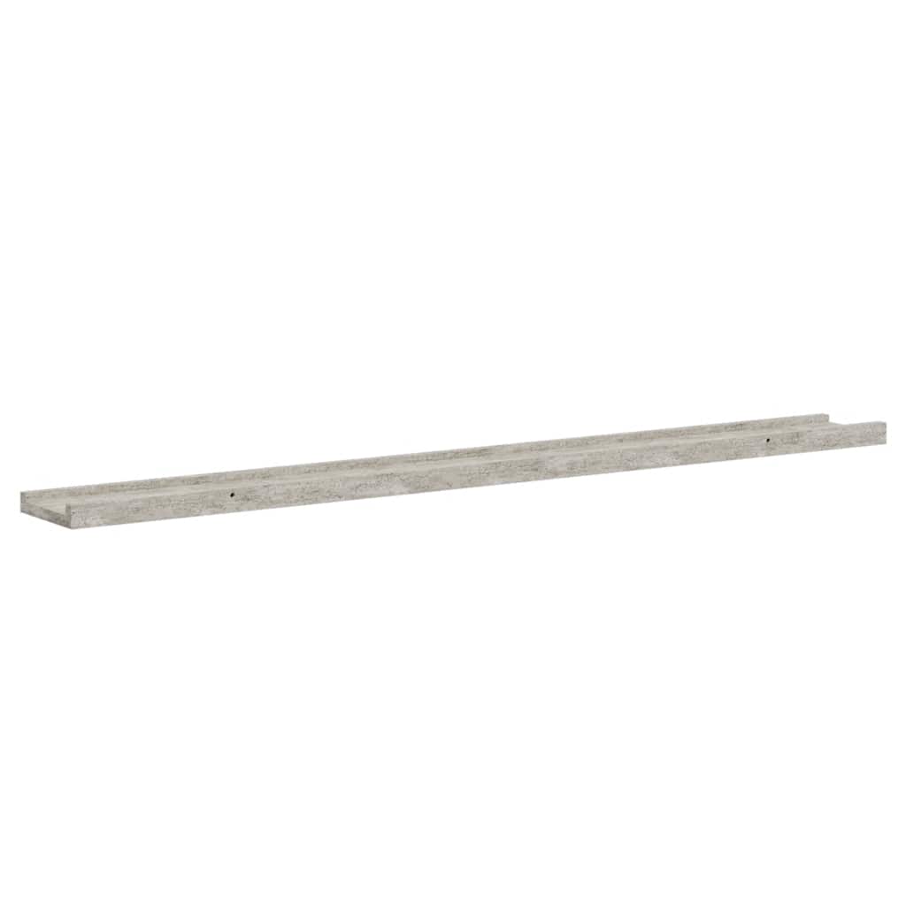 Mensole da Parete 2 pz Grigio Cemento 100x9x3 cm | homemem39
