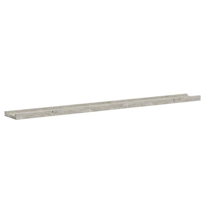 Mensole da Parete 2 pz Grigio Cemento 100x9x3 cm | homemem39