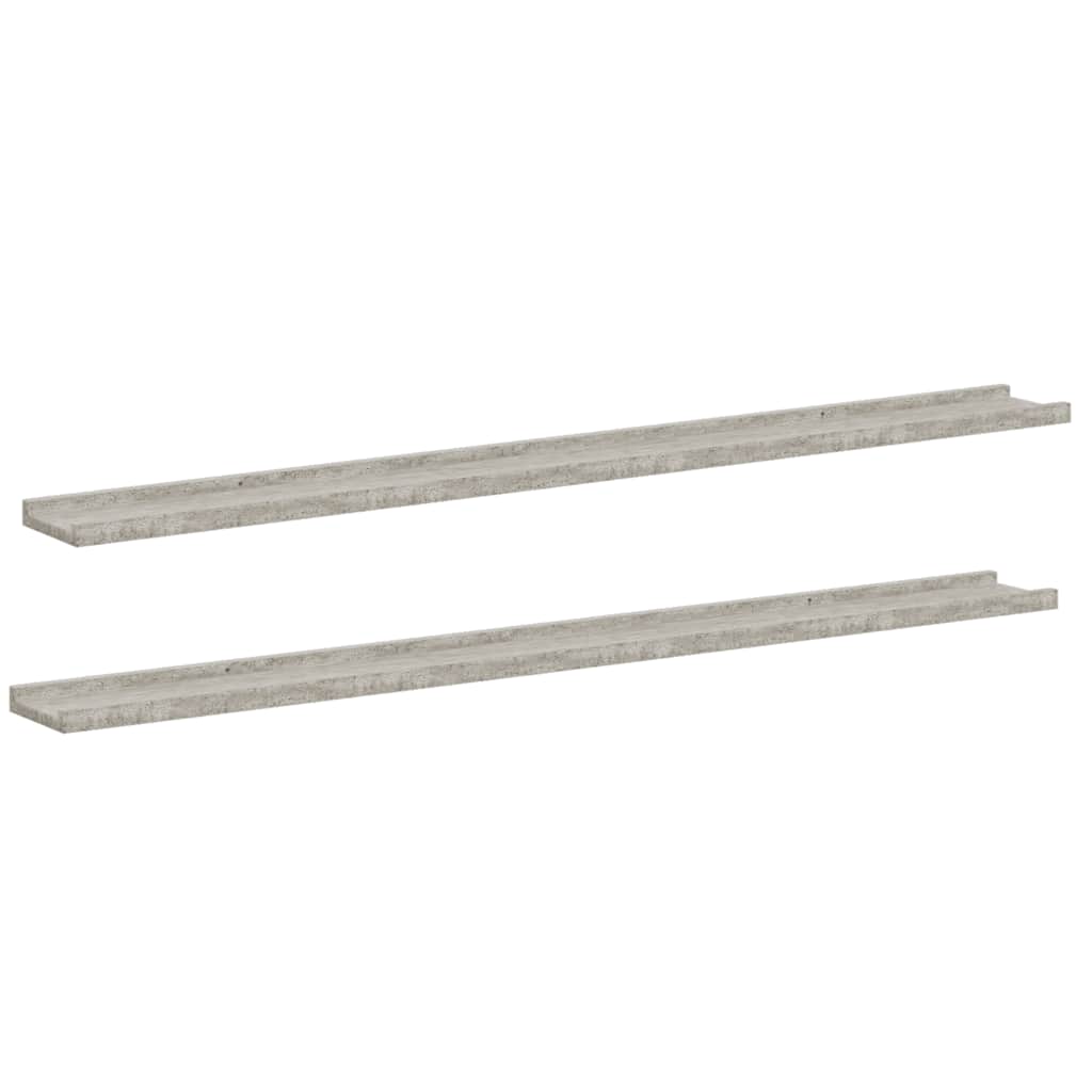 Mensole da Parete 2 pz Grigio Cemento 115x9x3 cm | homemem39