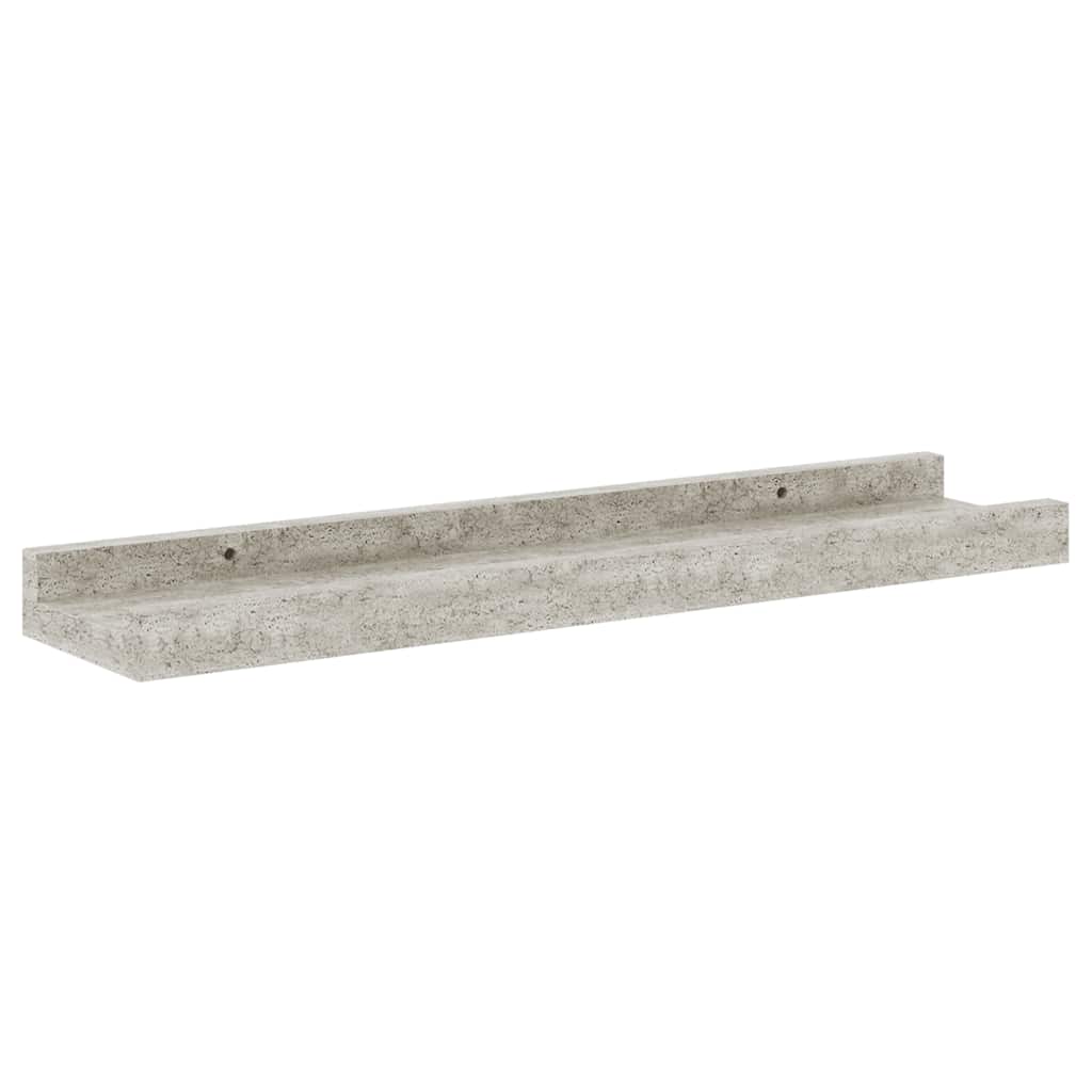 Mensole da Parete 4 pz Grigio Cemento 40x9x3 cm | homemem39