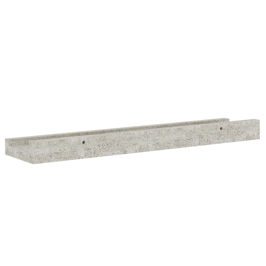 Mensole da Parete 4 pz Grigio Cemento 40x9x3 cm