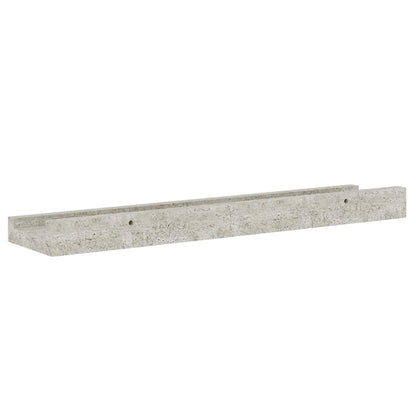 Mensole da Parete 4 pz Grigio Cemento 40x9x3 cm