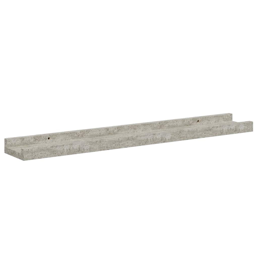 Mensole da Parete 4 pz Grigio Cemento 60x9x3 cm | homemem39