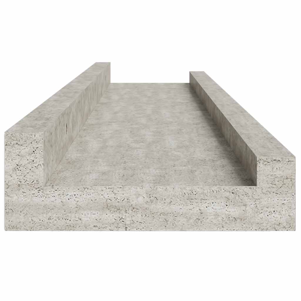 Mensole da Parete 4 pz Grigio Cemento 60x9x3 cm | homemem39