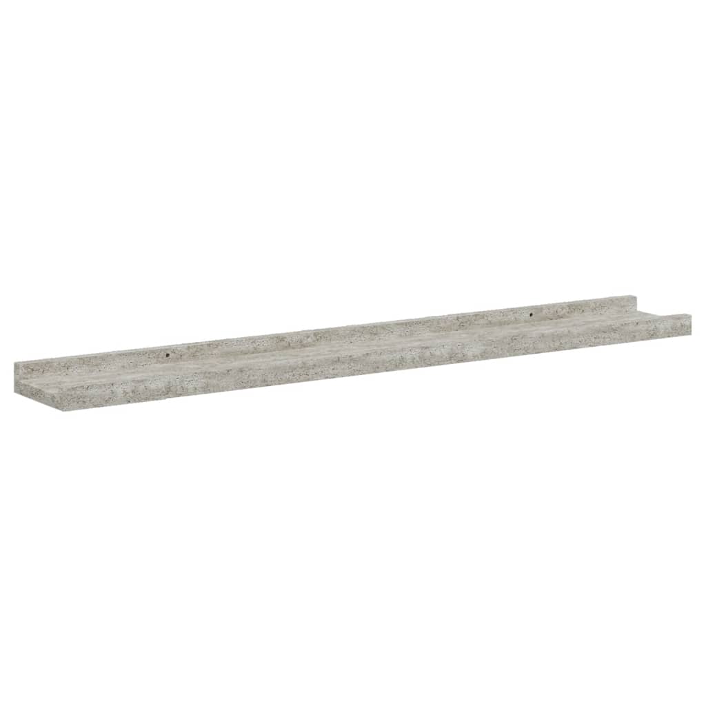 Mensole da Parete 4 pz Grigio Cemento 80x9x3 cm | homemem39