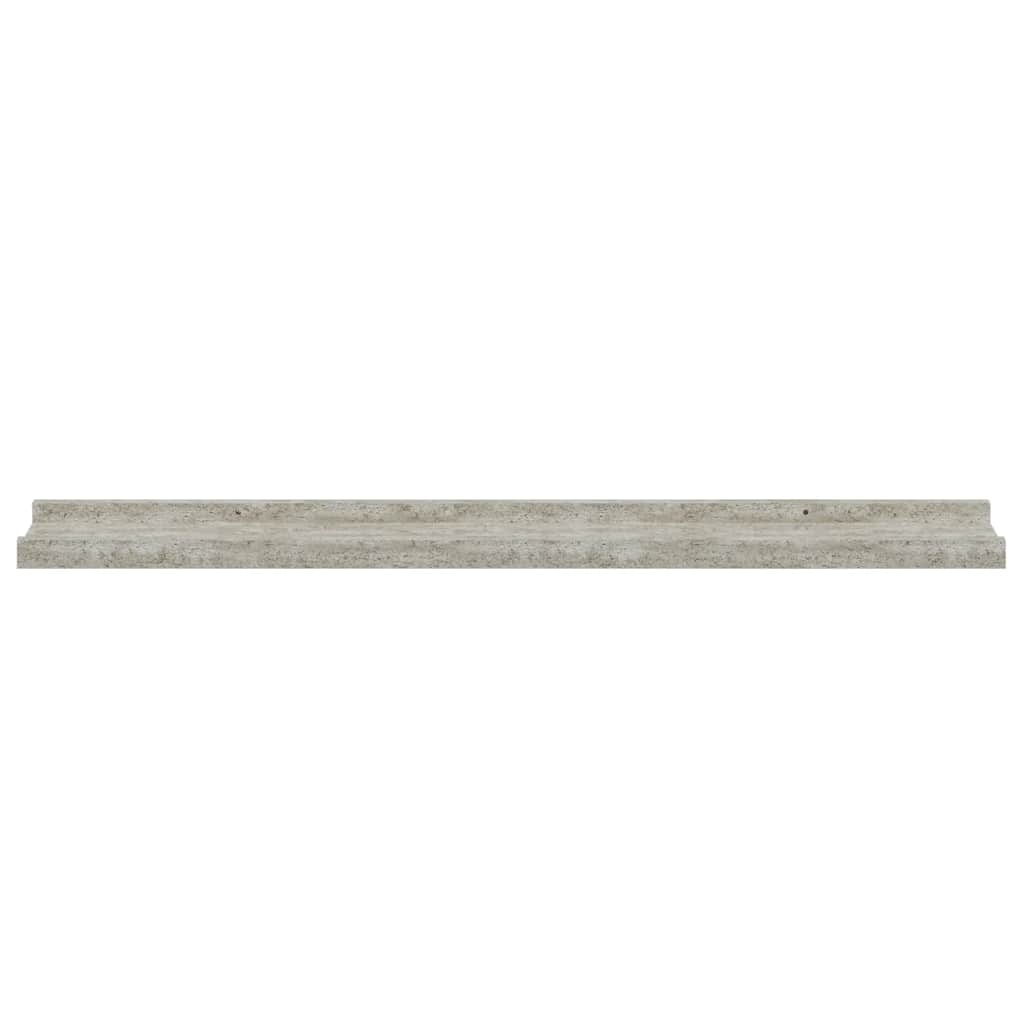 Mensole da Parete 4 pz Grigio Cemento 80x9x3 cm | homemem39