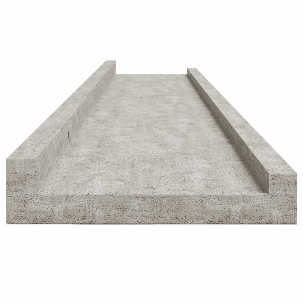 Mensole da Parete 4 pz Grigio Cemento 100x9x3 cm | homemem39
