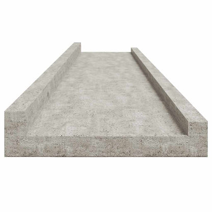 Mensole da Parete 4 pz Grigio Cemento 100x9x3 cm | homemem39