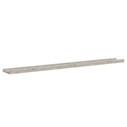 Mensole da Parete 4 pz Grigio Cemento 100x9x3 cm | homemem39