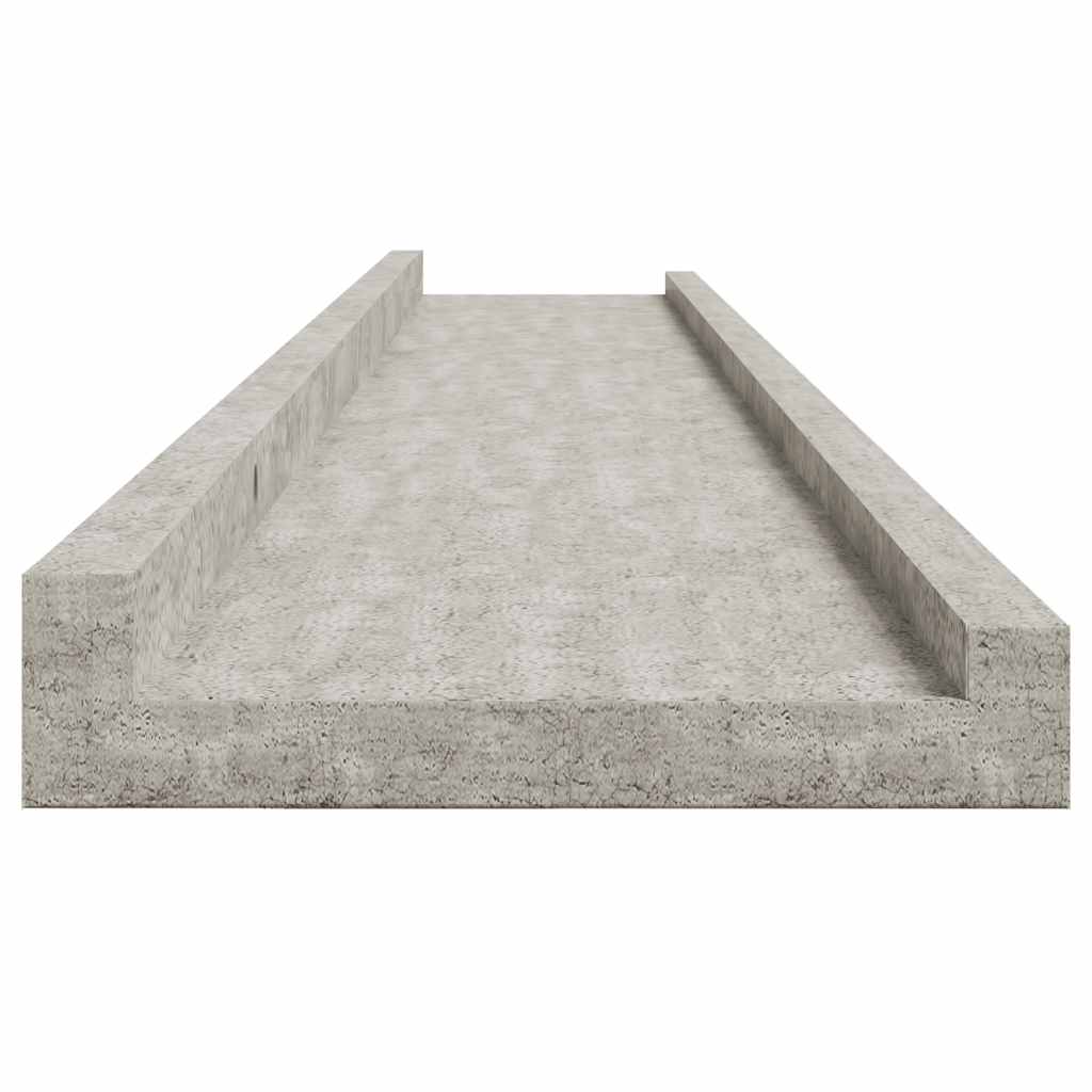 Mensole da Parete 4 pz Grigio Cemento 115x9x3 cm | homemem39