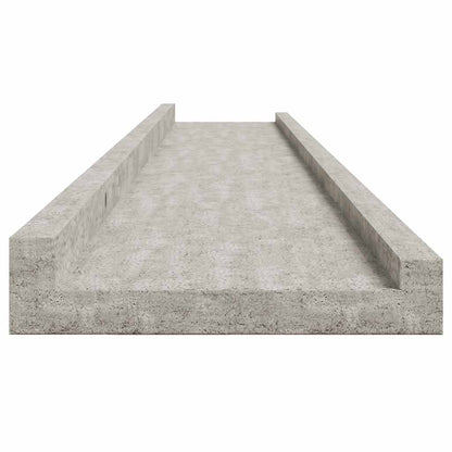 Mensole da Parete 4 pz Grigio Cemento 115x9x3 cm | homemem39