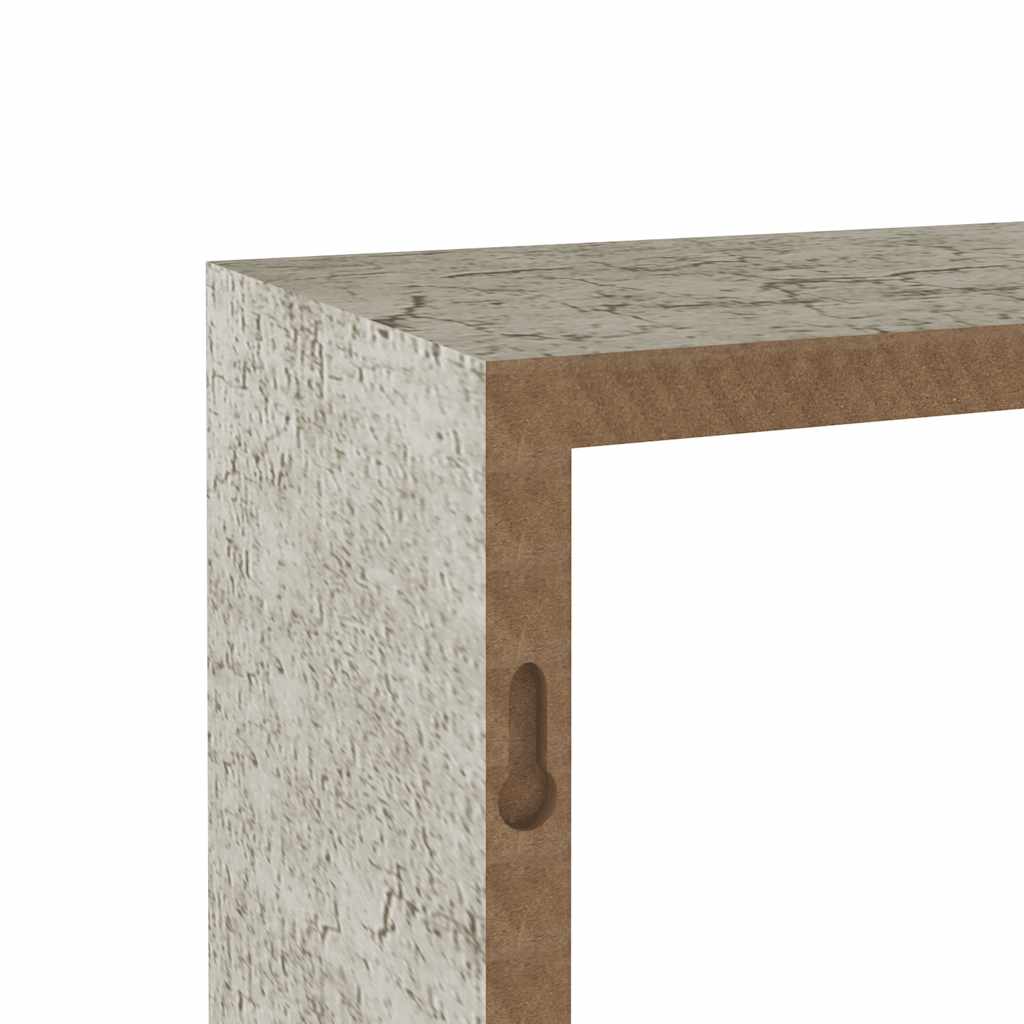 Mensole a Cubo da Parete 3 pz Grigio Cemento | homemem39