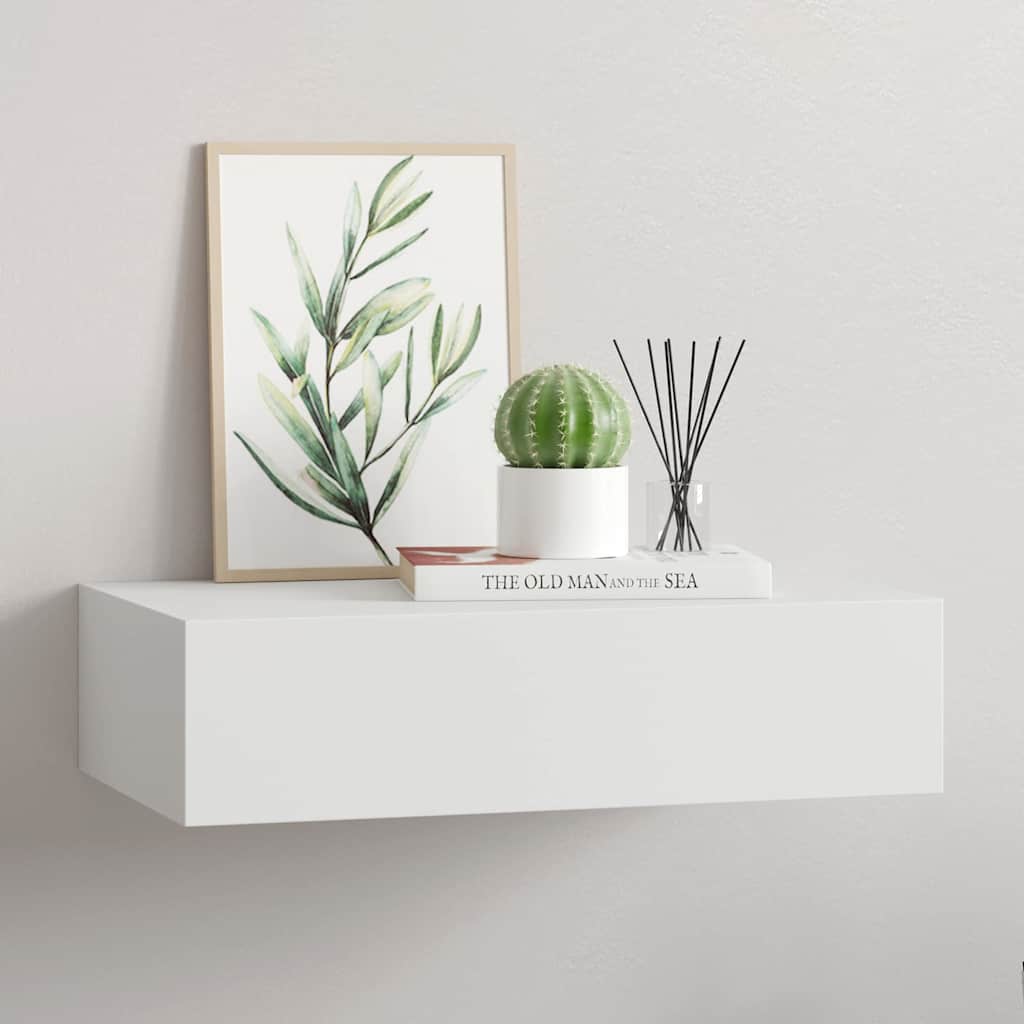 Scaffale con Cassetti da Parete in MDF