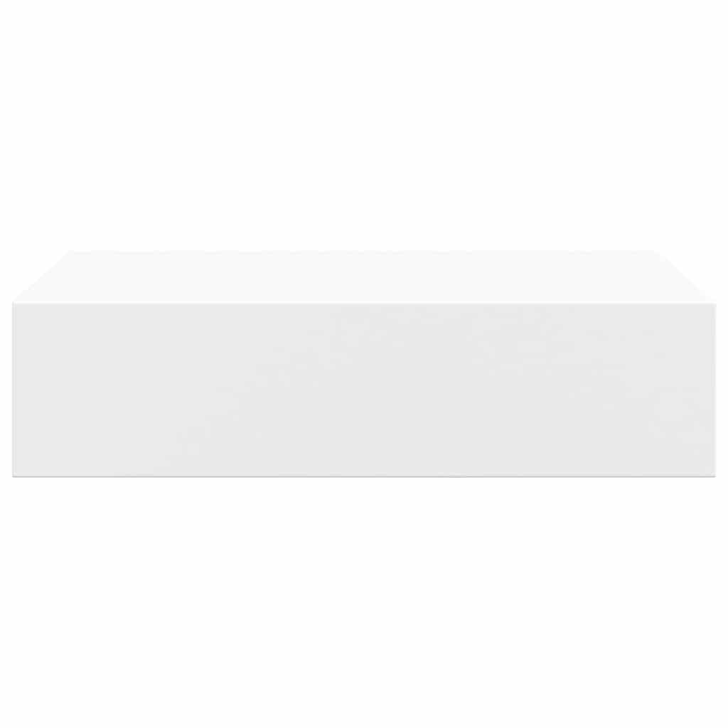 Scaffali con Cassetti da Parete 2 pz Bianchi 40x23,5x10 cm MDF