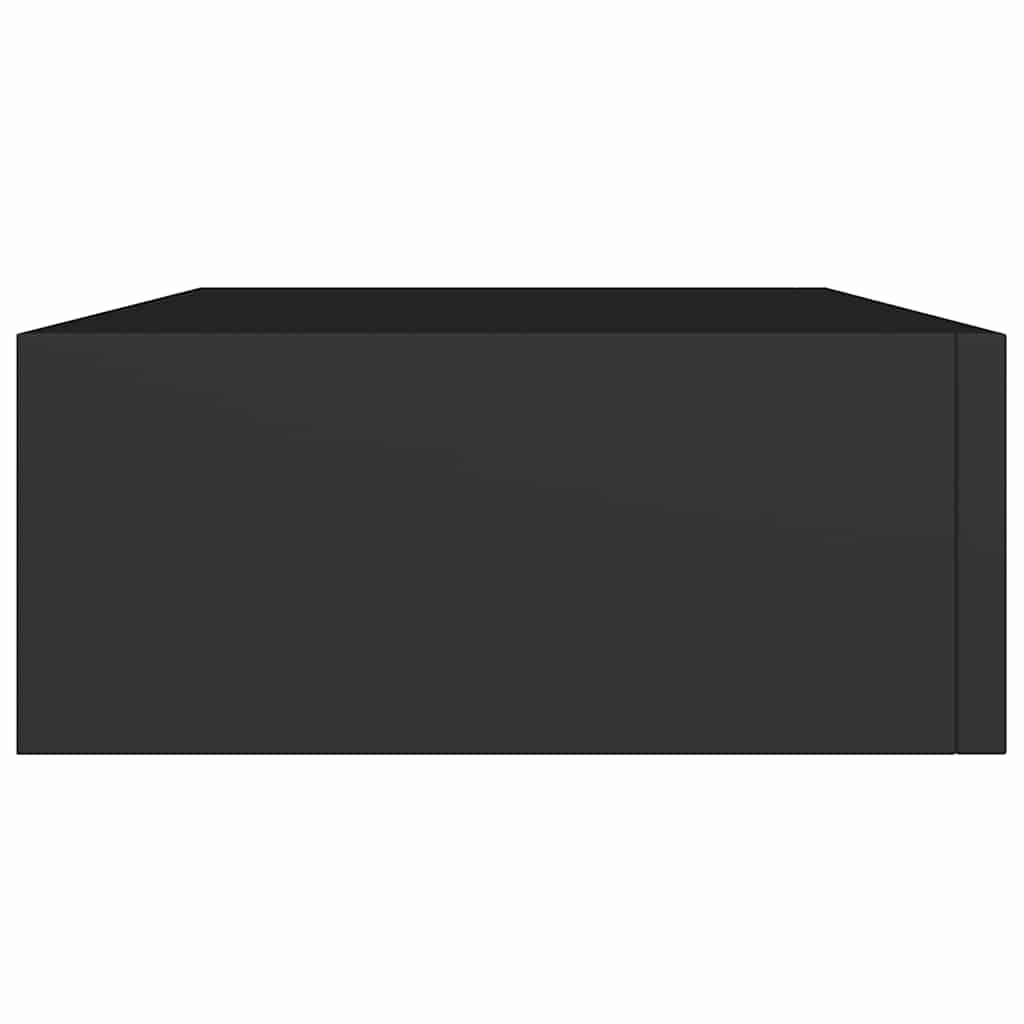 Scaffale con Cassetti da Parete Nero 40x23,5x10 cm in MDF | homemem39