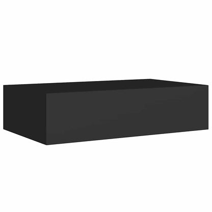 Scaffali con Cassetti da Parete 2 pz Neri 40x23,5x10 cm MDF | homemem39