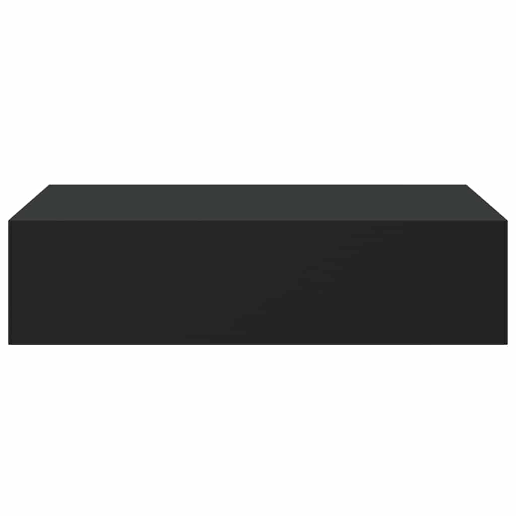 Scaffali con Cassetti da Parete 2 pz Neri 40x23,5x10 cm MDF