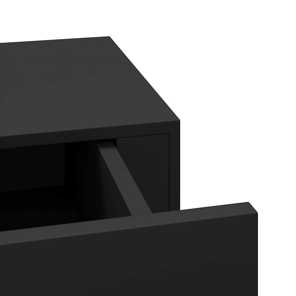 Scaffali con Cassetti da Parete 2 pz Neri 40x23,5x10 cm MDF | homemem39